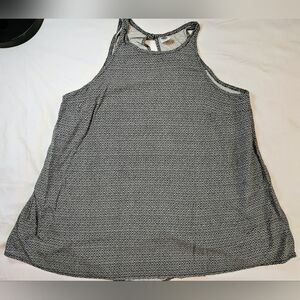 Old Navy Womens Black & White Diamond Design Sleeveless High Neck Size Small
